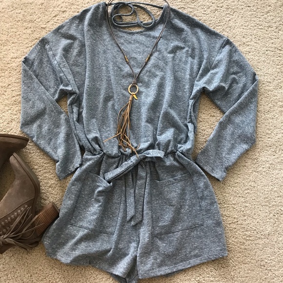 1 LARGE LEFT Grey Long Sleeve Romper - Picture 5 of 8